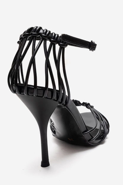 ARONA - Black Genuine Leather Stiletto Heel Shoe (Women)