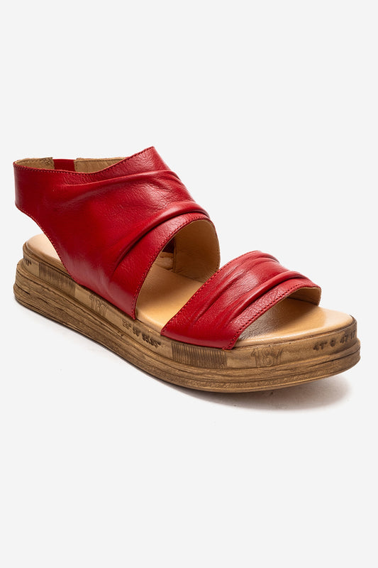 Lunas - Sandalia de Piel Genuina con Cremallera Lateral (Mujer)