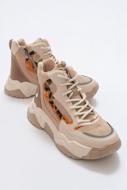 Olivia - Bota Deportiva Beige (Mujer)