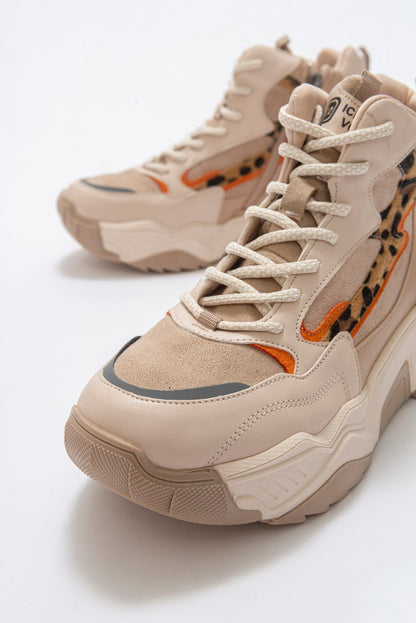 Olivia - Bota Deportiva Beige (Mujer)