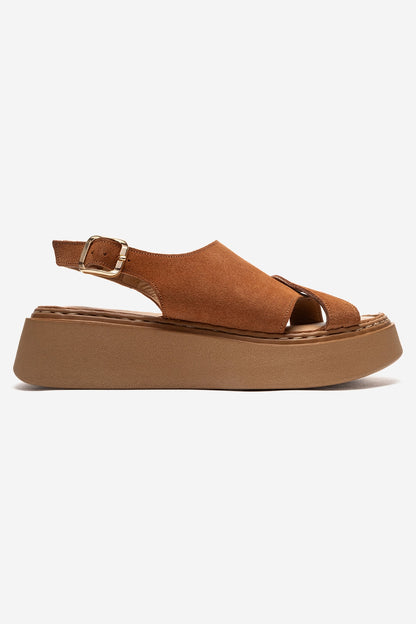 Vien - Cognac Genuine Leather Sandal (Women)