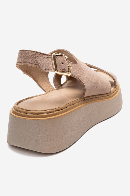Vien - Beige Genuine Leather Sandal (Women)