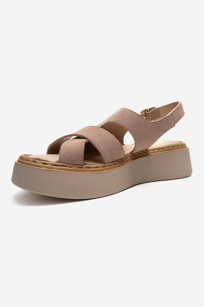 Vien - Beige Genuine Leather Sandal (Women)