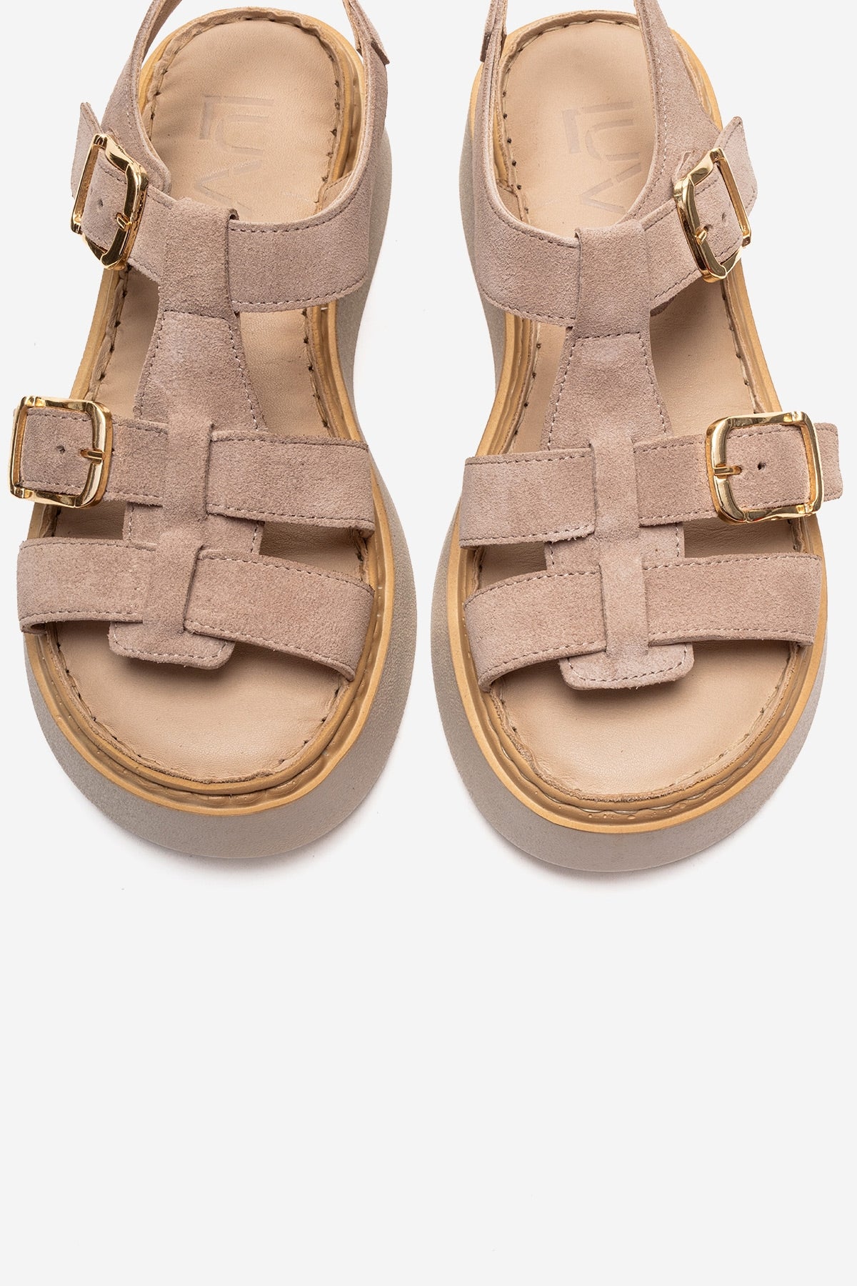 Loin - Beige Genuine Leather Sandal (Women)