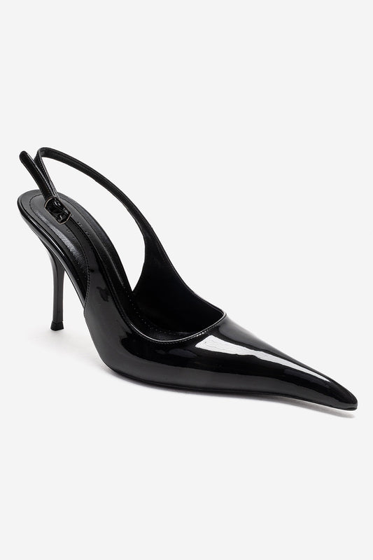 CANDY - Zapatos de tacón de aguja destalonados con punta fina negros (Mujer)