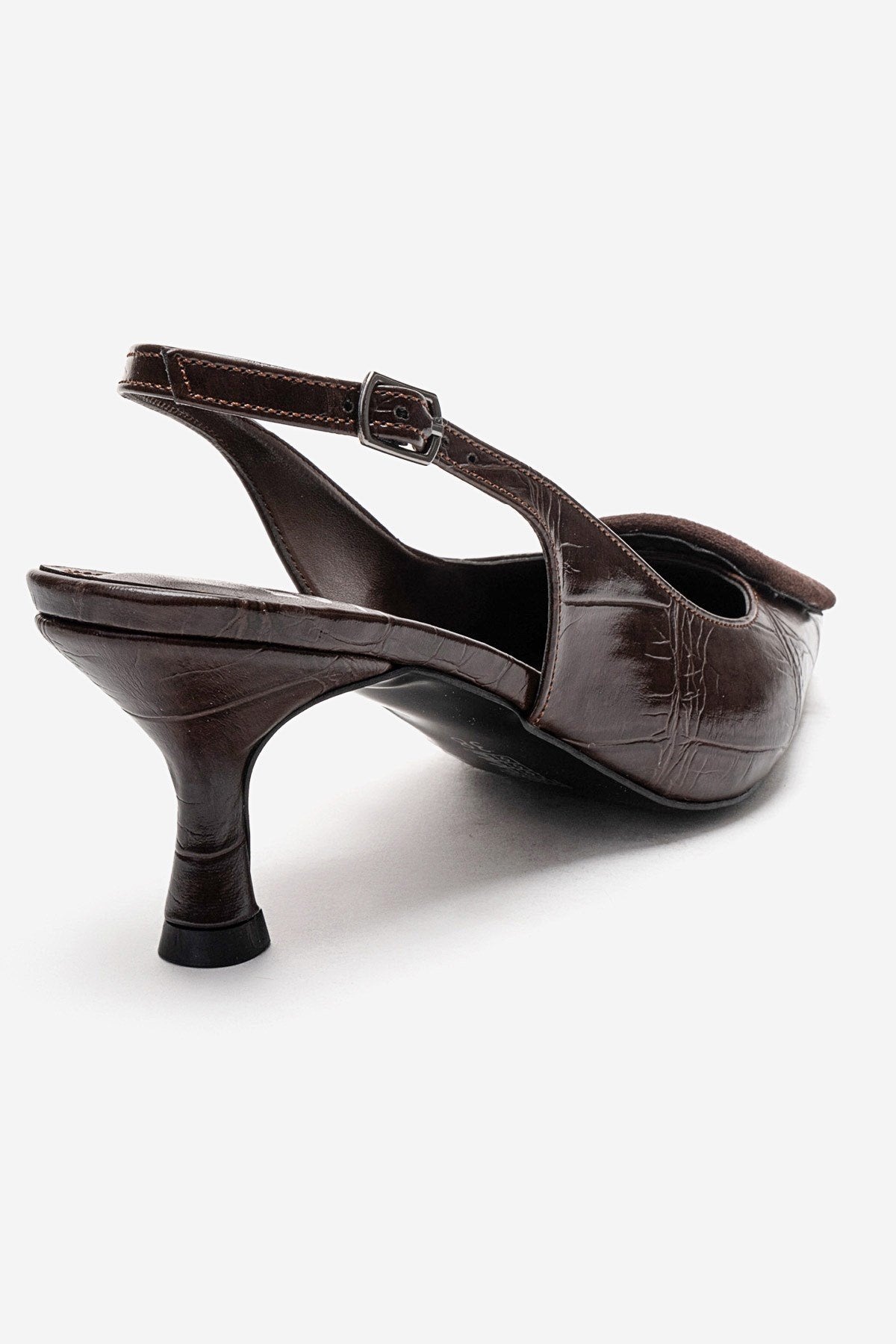 DUBLIN - Brown Printed Buckle Stiletto Pump (Women)