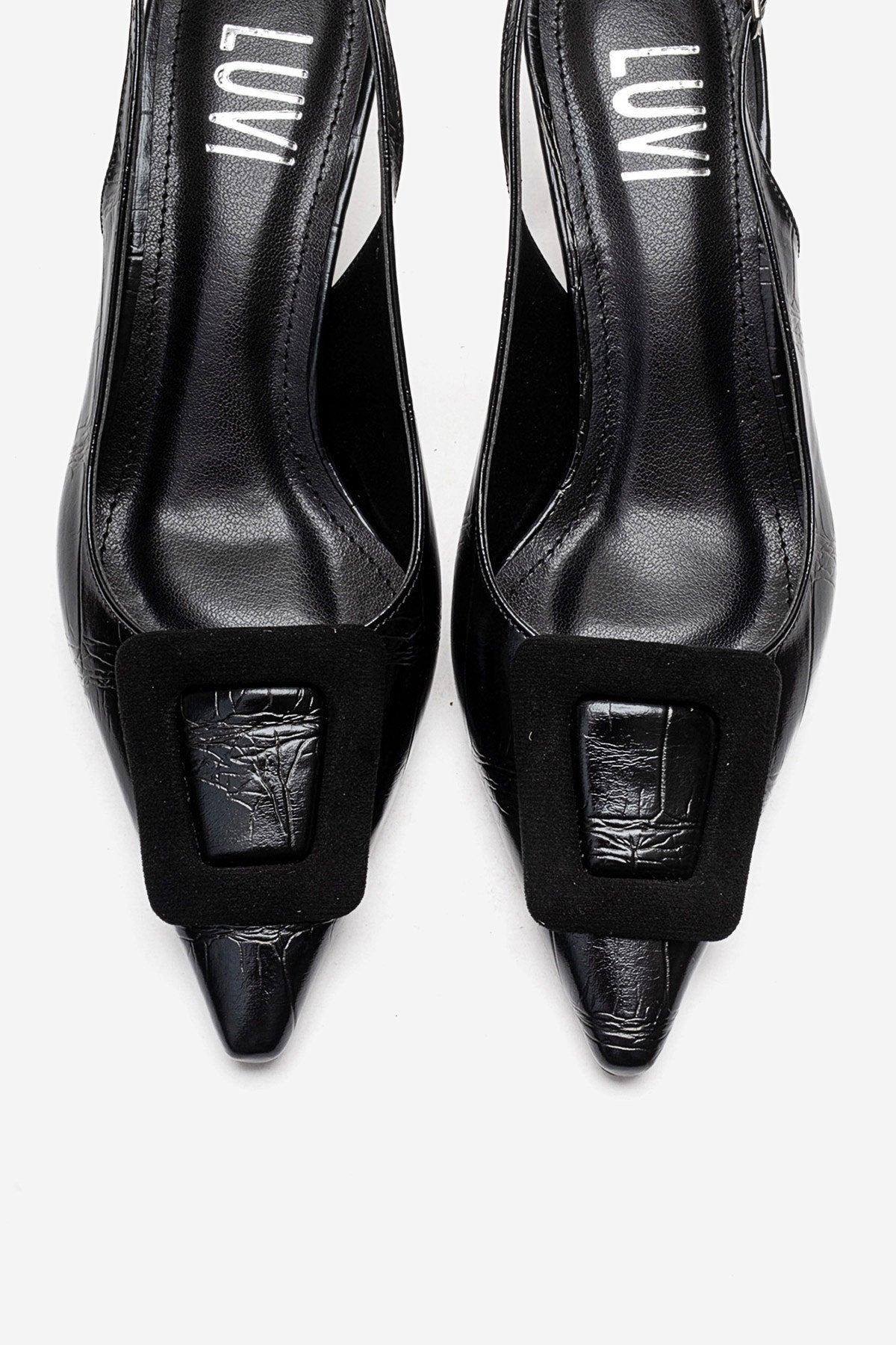 DUBLIN - Black Printed Buckle Stiletto Pump (Women)
