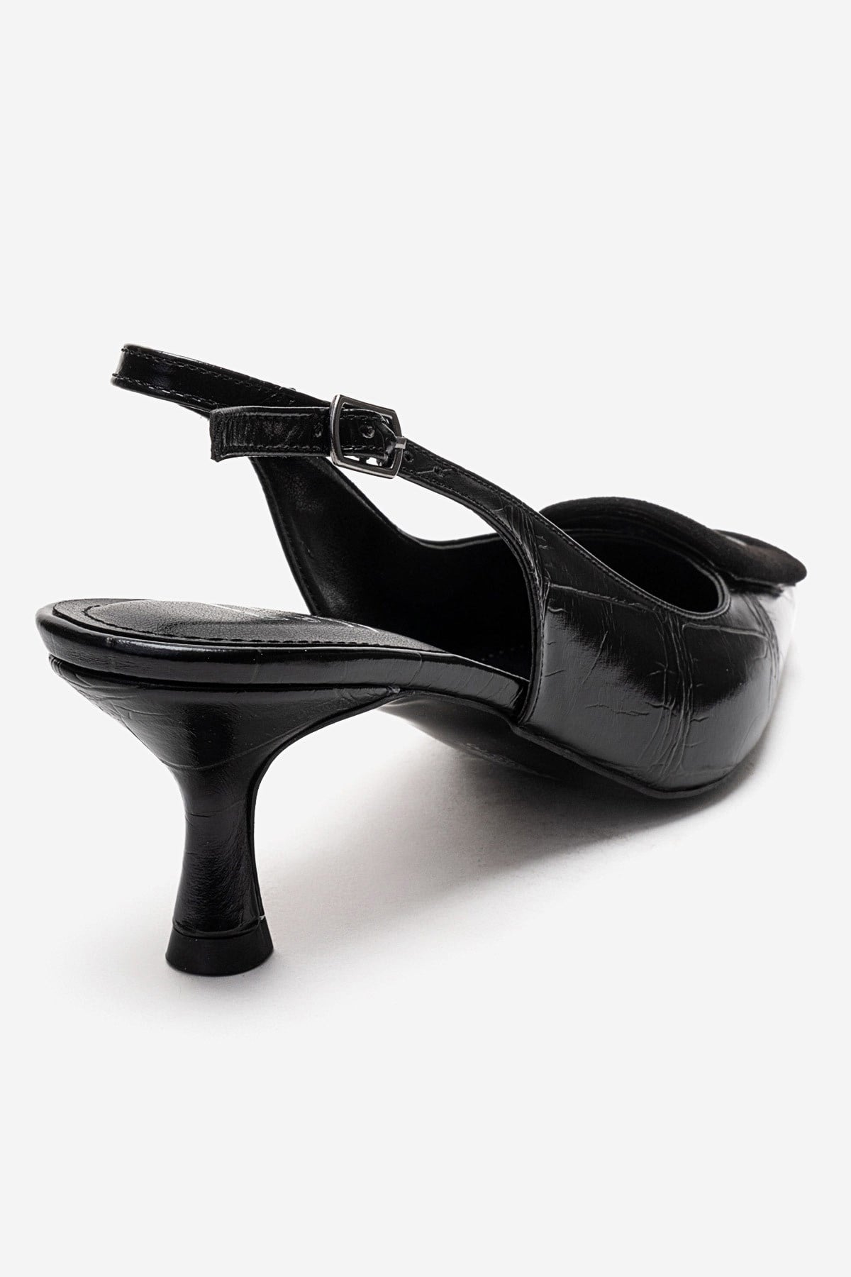 DUBLIN - Black Printed Buckle Stiletto Pump (Women)