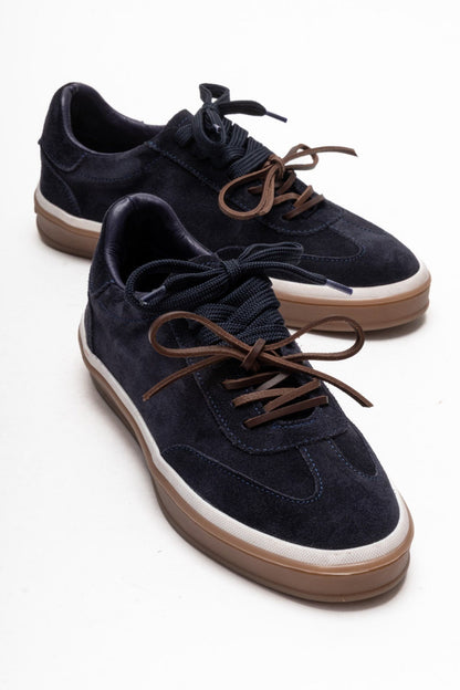 Melle - Navy Genuine Leather Sneaker (Women)