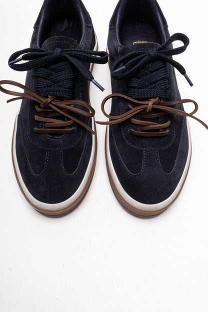 Melle - Navy Genuine Leather Sneaker (Women)