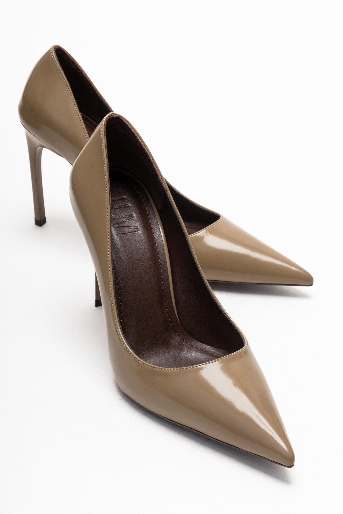 VELORİEN - Zapatos de tacón de aguja color topo (Mujer)