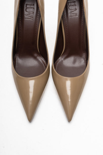 VELORİEN - Zapatos de tacón de aguja color topo (Mujer)