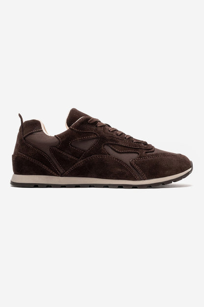 Sahra - Zapatillas de cuero genuino marrones (mujer)