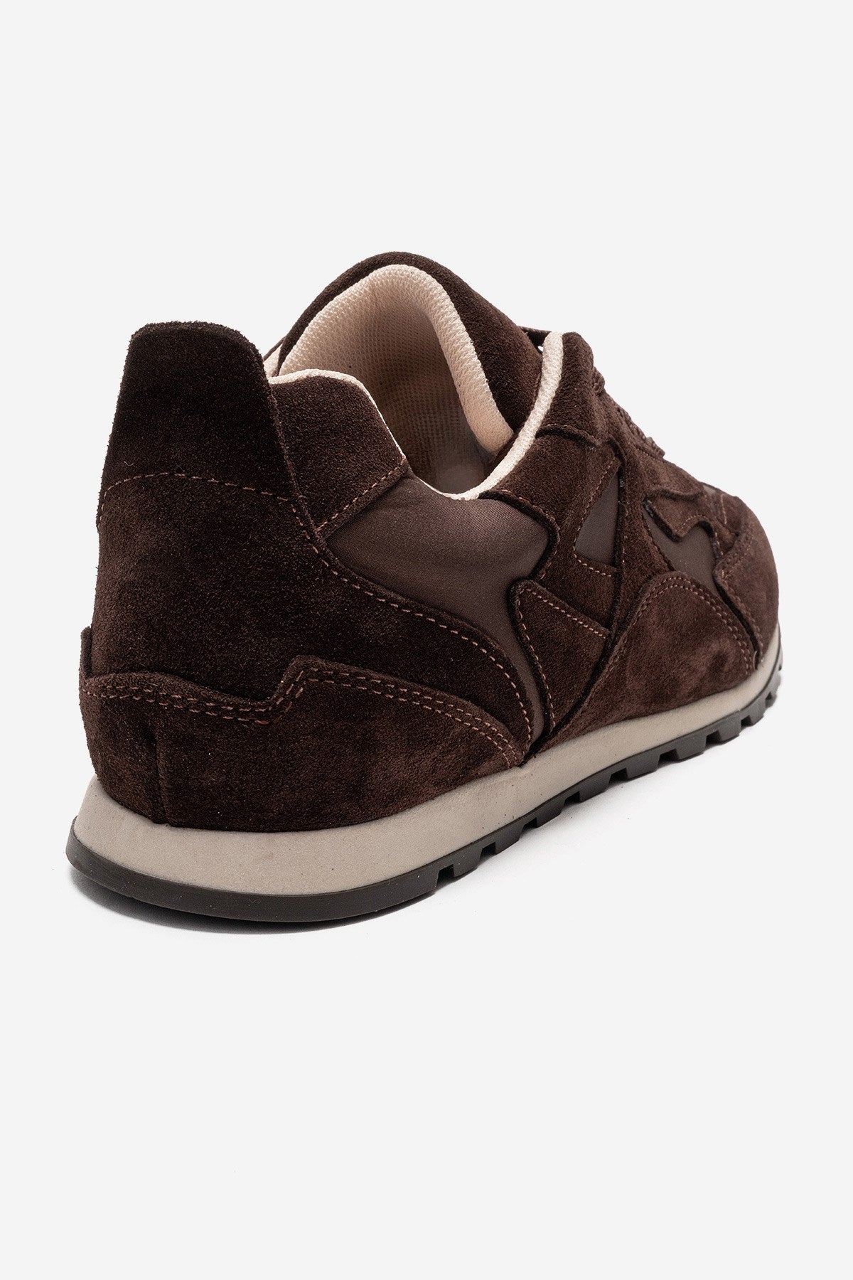 Sahra - Zapatillas de cuero genuino marrones (mujer)