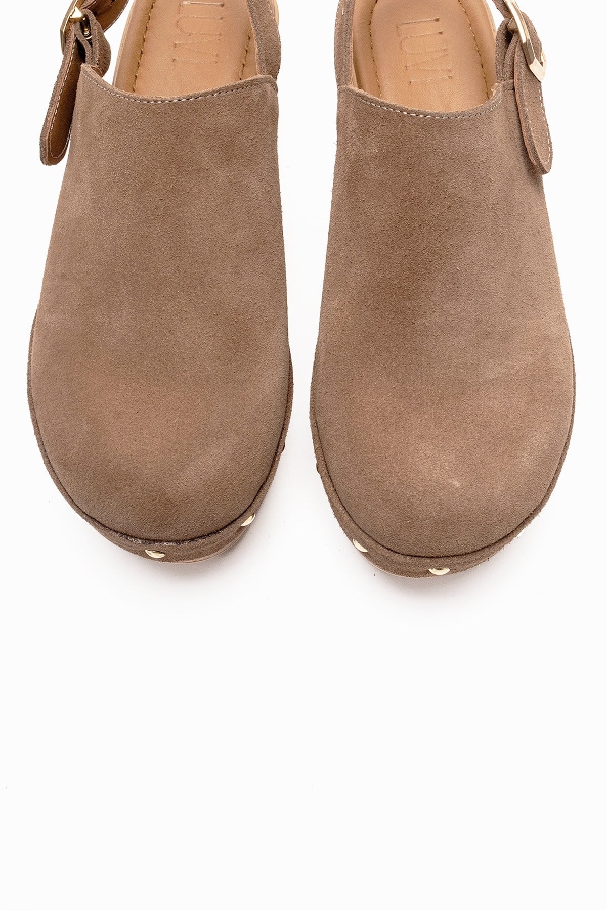 NORDEN - Camel Genuine Leather Platform Heel Sandal (Women)