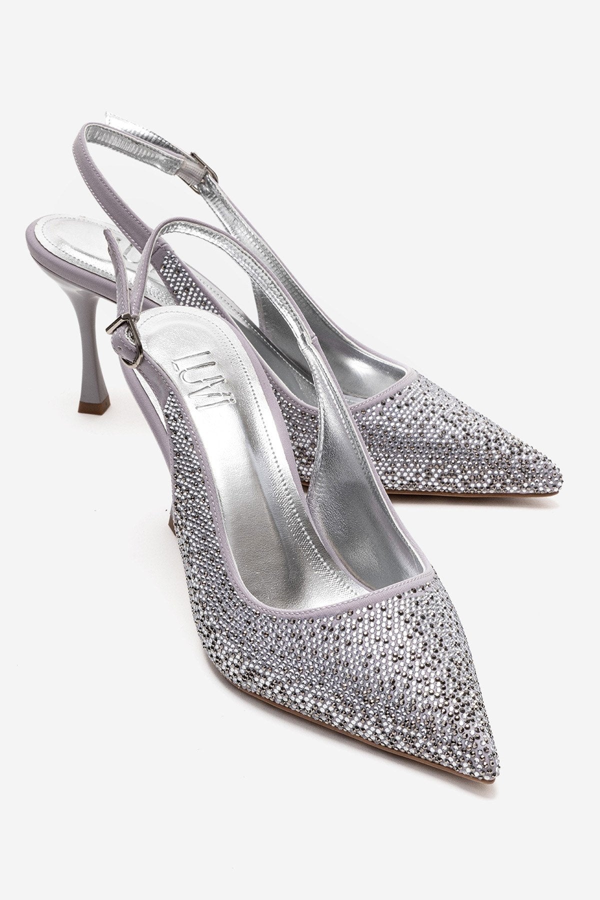 JOHANNA - Zapatos de tacón de aguja con tira trasera y joya (Mujer)