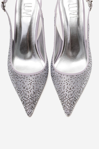 JOHANNA - Zapatos de tacón de aguja con tira trasera y joya (Mujer)