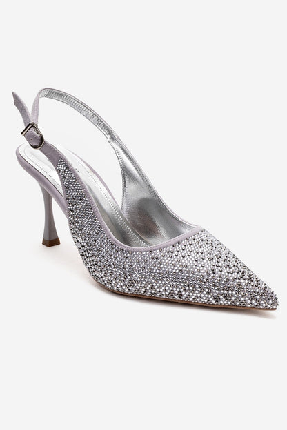 JOHANNA - Zapatos de tacón de aguja con tira trasera y joya (Mujer)