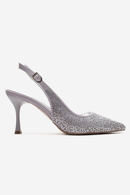 JOHANNA - Zapatos de tacón de aguja con tira trasera y joya (Mujer)