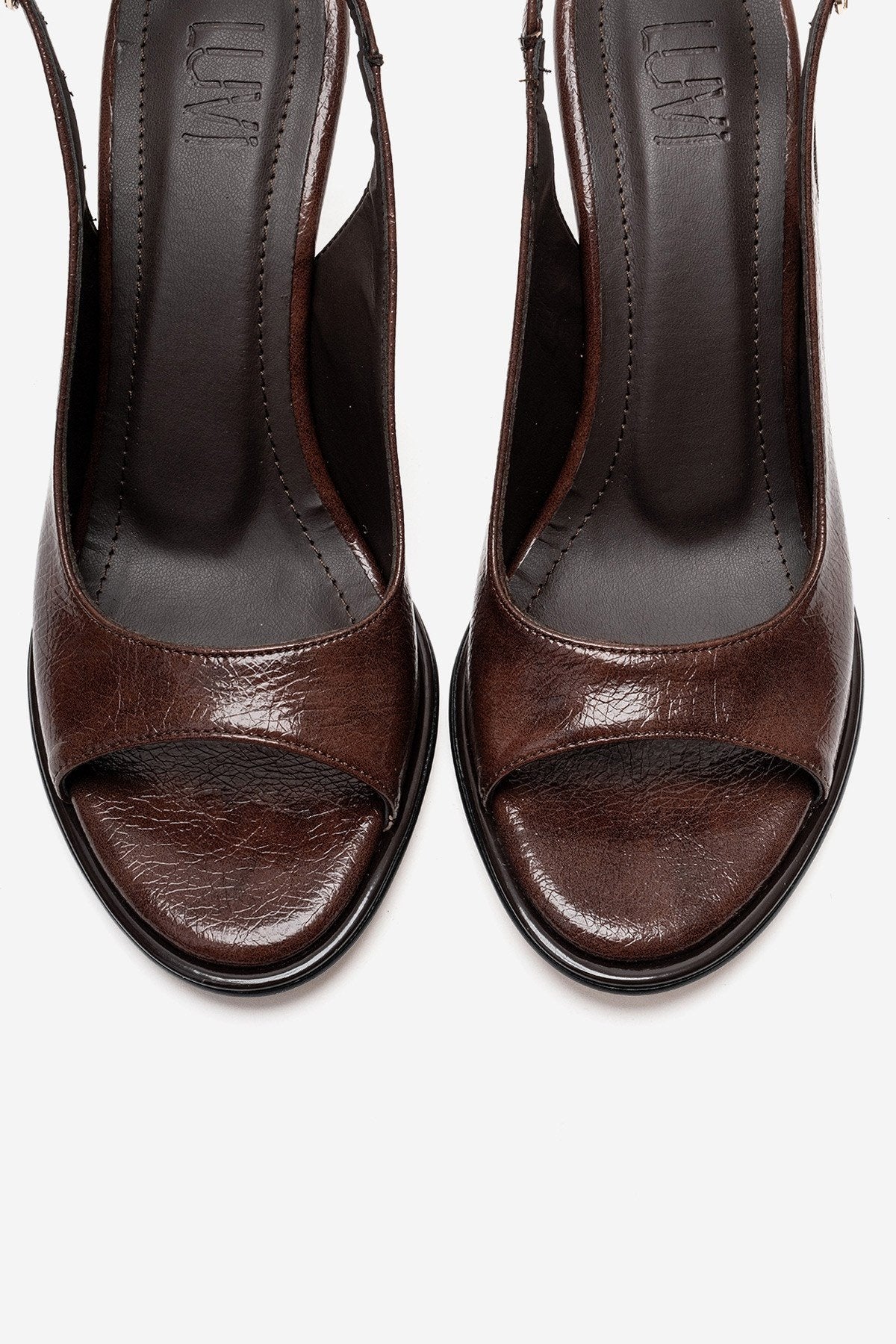 Iselin - Zapato de tacón de aguja marrón (Mujer)