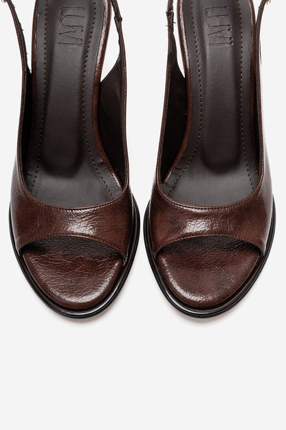 Iselin - Zapato de tacón de aguja marrón (Mujer)
