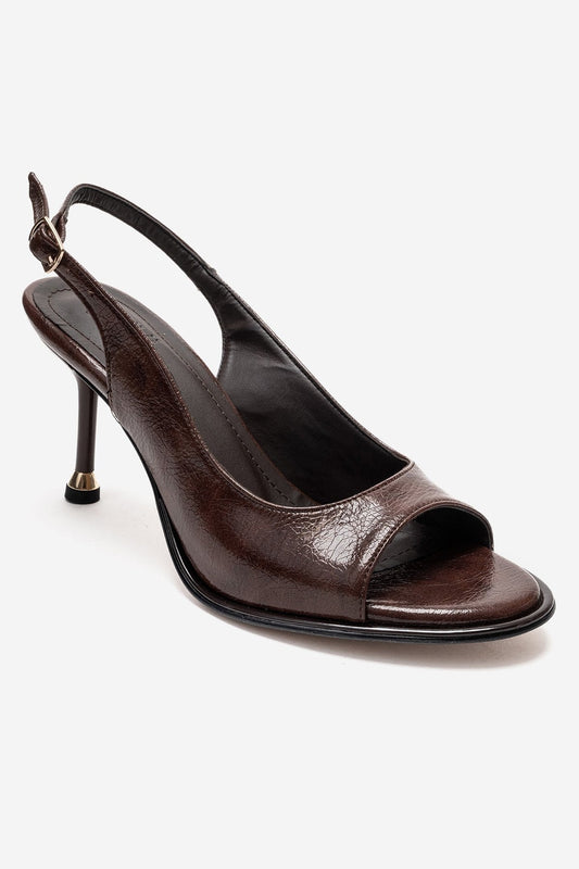 Iselin - Zapato de tacón de aguja marrón (Mujer)