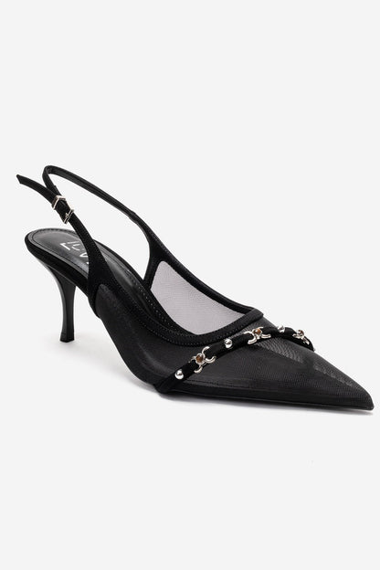 Lioren - Black Stiletto Pump (Women)
