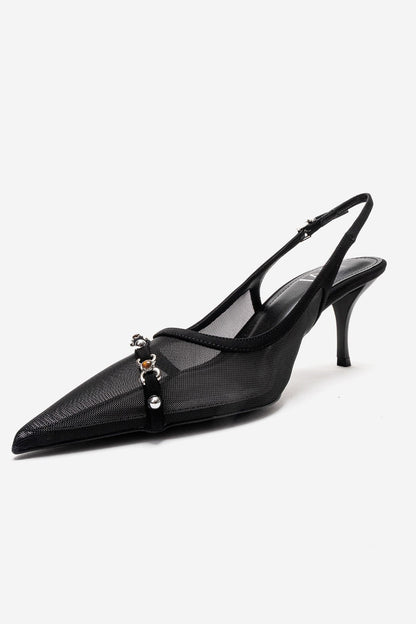 Lioren - Black Stiletto Pump (Women)