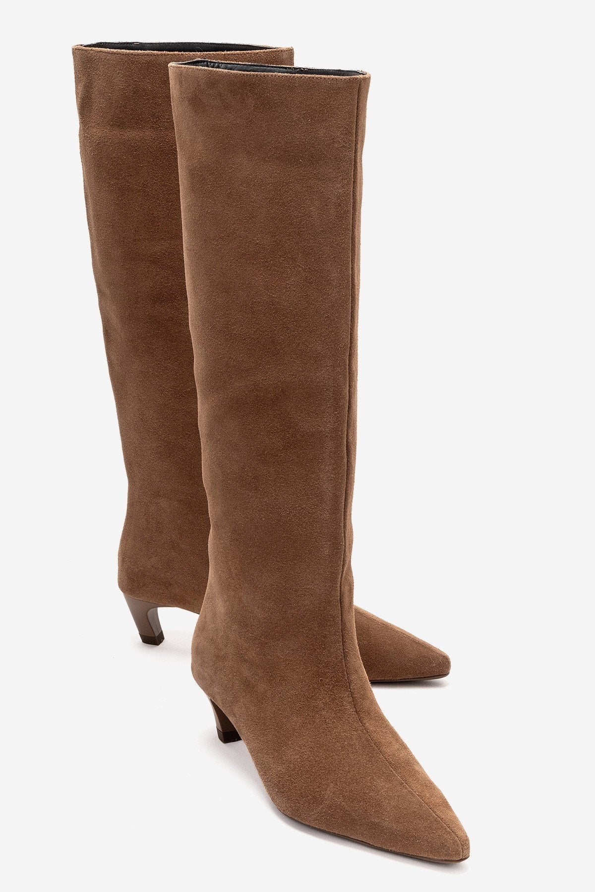 CORVEL - Taupe Genuine Leather Stiletto Heel Knee-High Boot (Women)
