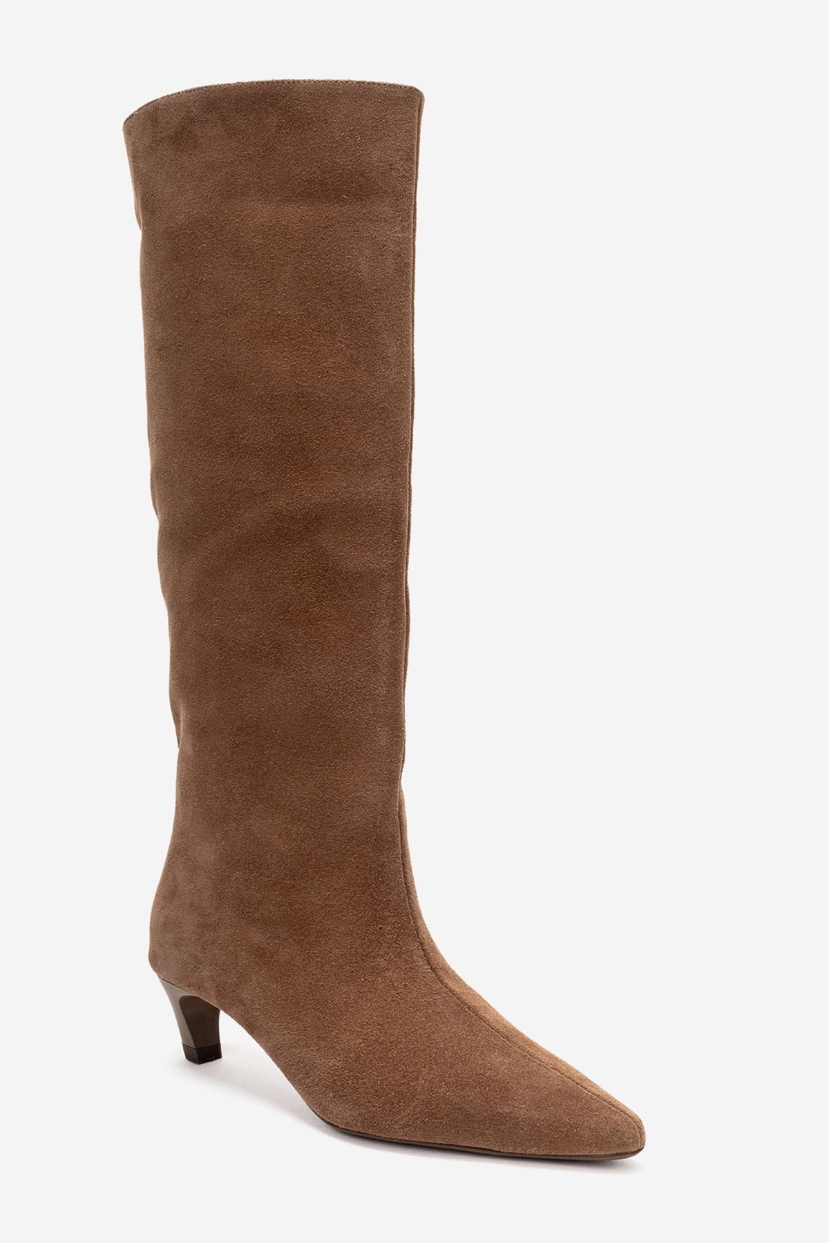 CORVEL - Taupe Genuine Leather Stiletto Heel Knee-High Boot (Women)