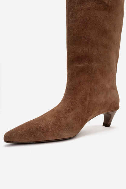 CORVEL - Taupe Genuine Leather Stiletto Heel Knee-High Boot (Women)