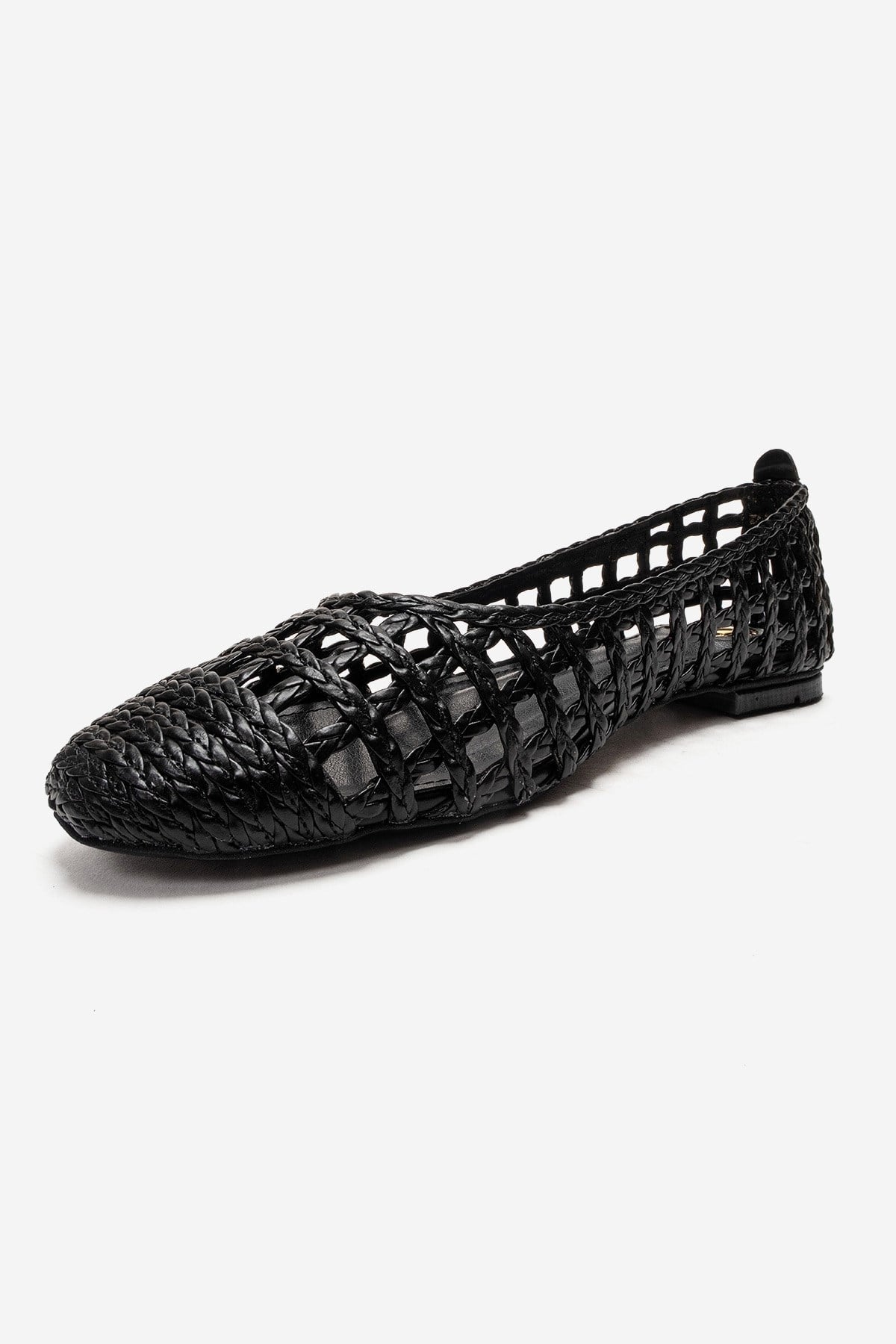 ELVARIS - Black Woven Ballet Flat (Women)