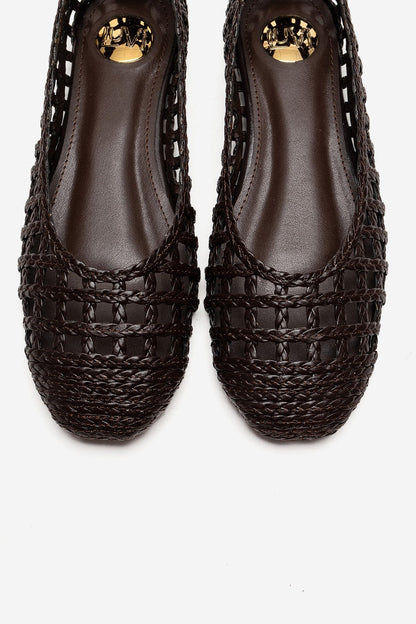 ELVARIS - Cognac Woven Ballet Flat (Women)