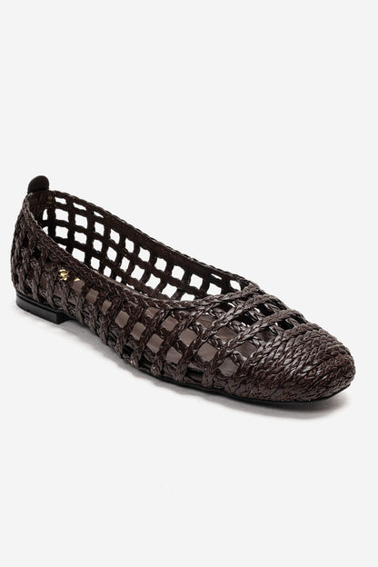 ELVARIS - Cognac Woven Ballet Flat (Women)