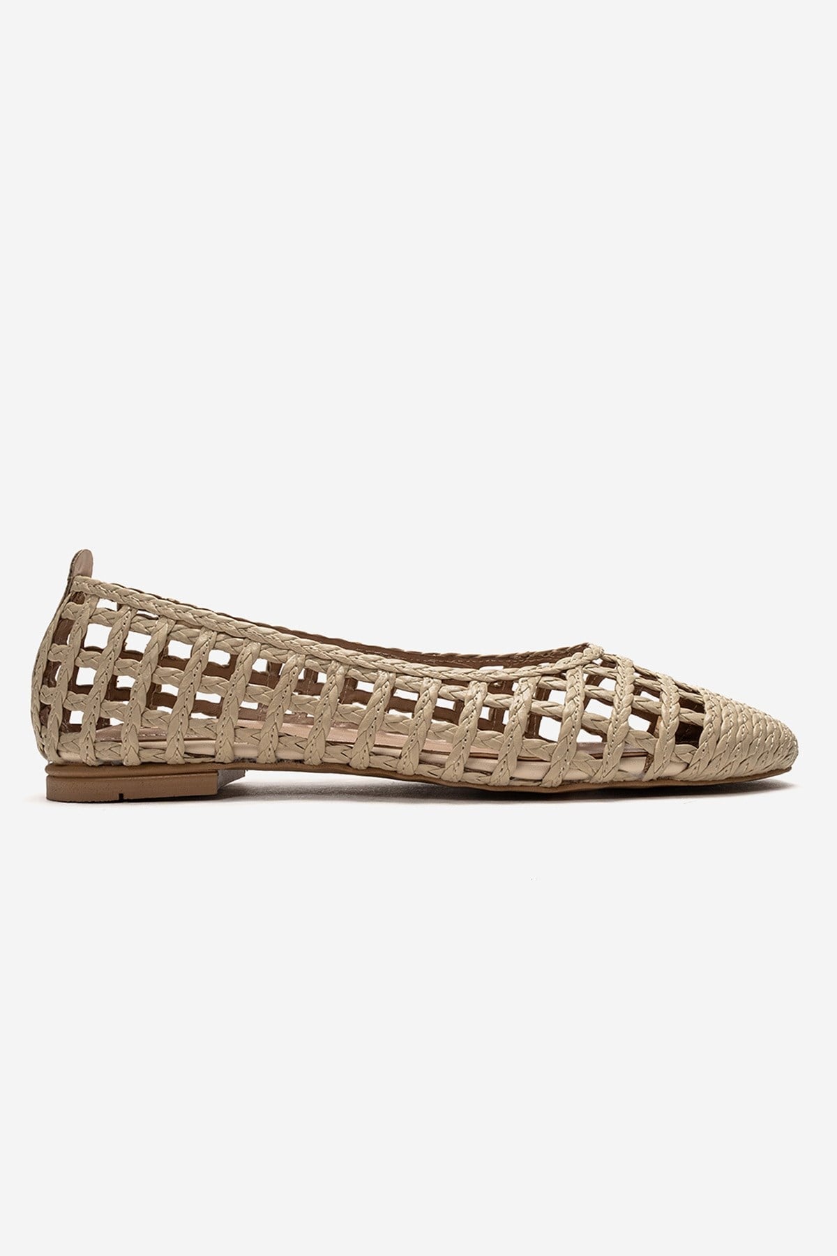 ELVARIS - Beige Woven Ballet Flat (Women)