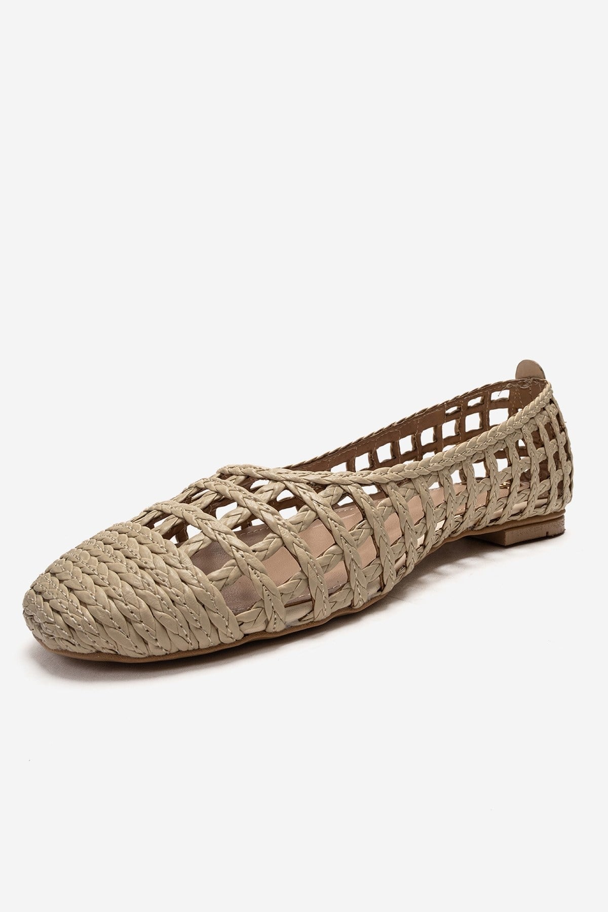 ELVARIS - Beige Woven Ballet Flat (Women)