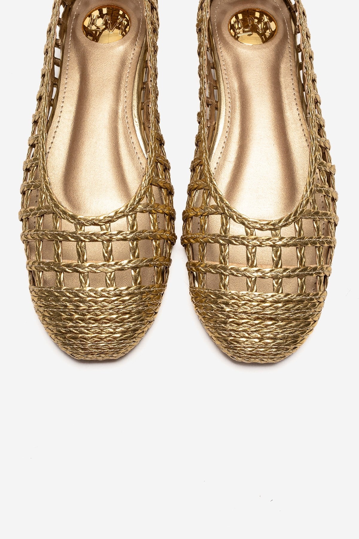 ELVARIS - Gold Woven Ballet Flat (Women)