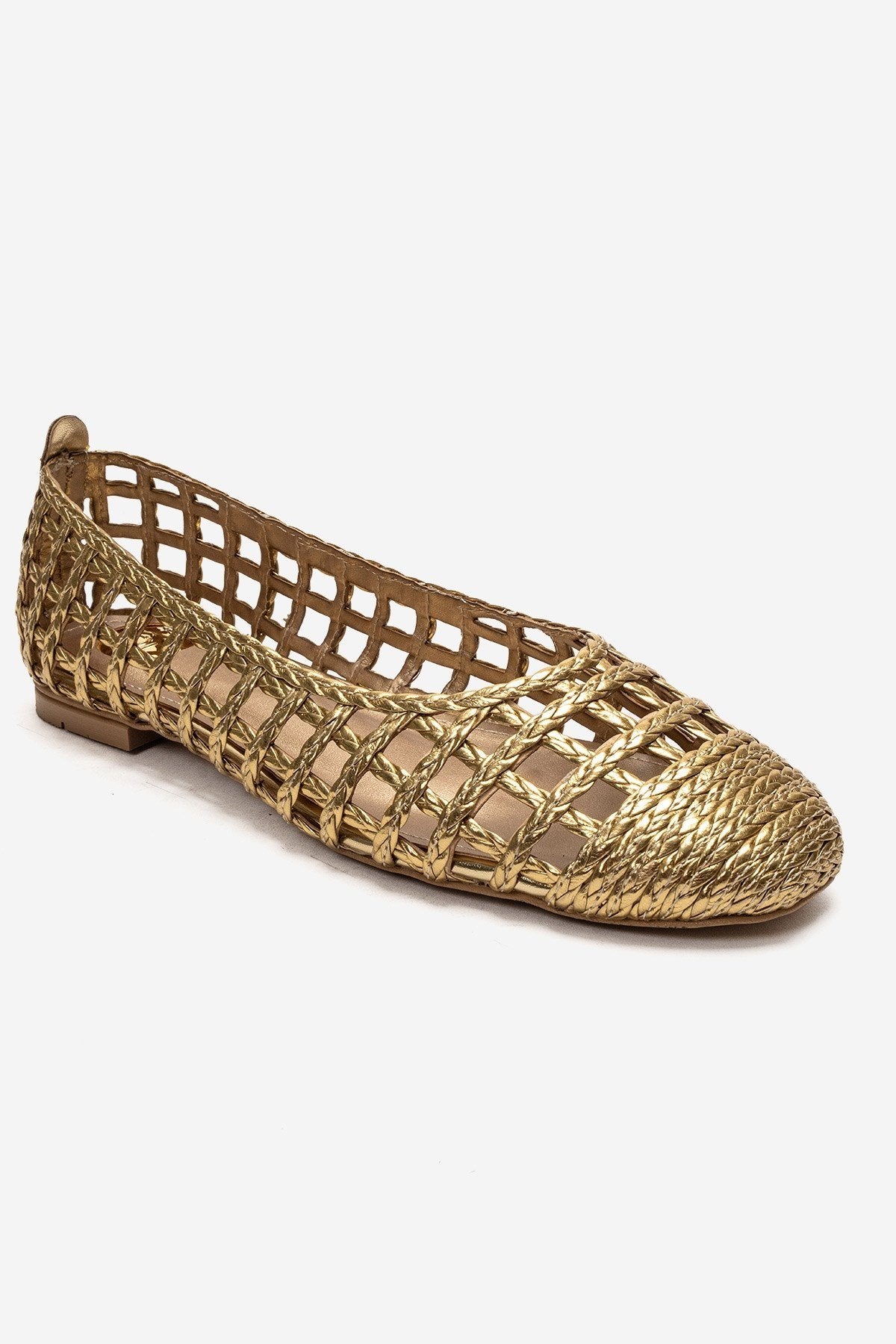 ELVARIS - Gold Woven Ballet Flat (Women)