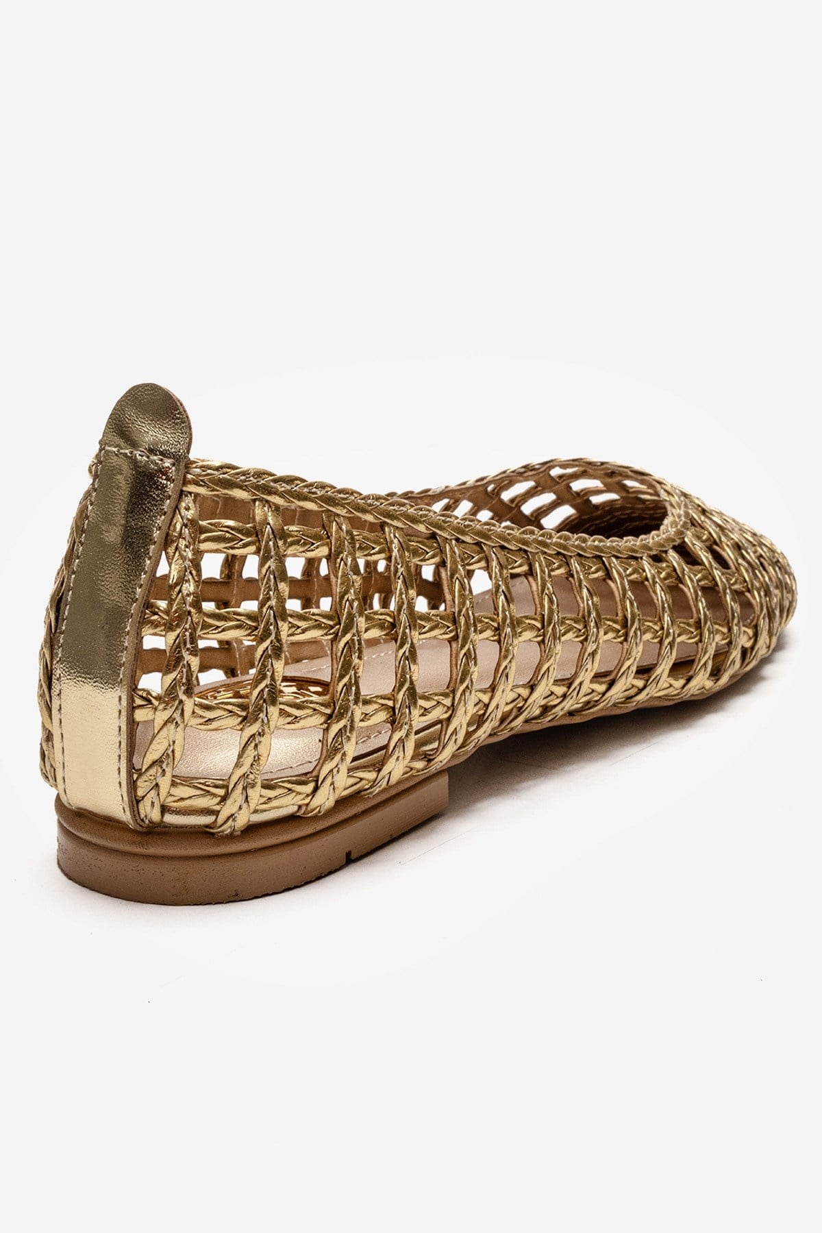 ELVARIS - Gold Woven Ballet Flat (Women)