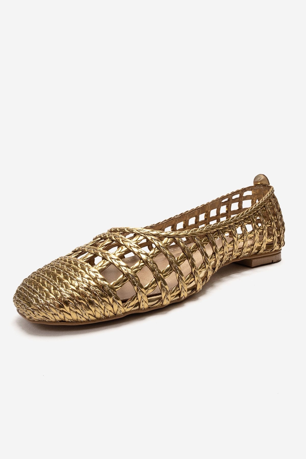 ELVARIS - Gold Woven Ballet Flat (Women)