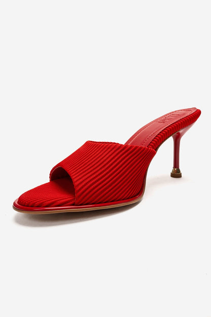 WENDY - Sandalia de tacón de aguja roja (Mujer)