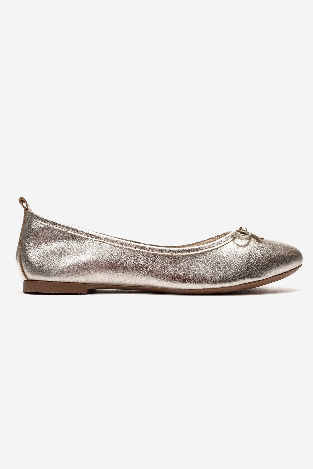 01 - Bailarinas de piel auténtica plateadas (mujer)