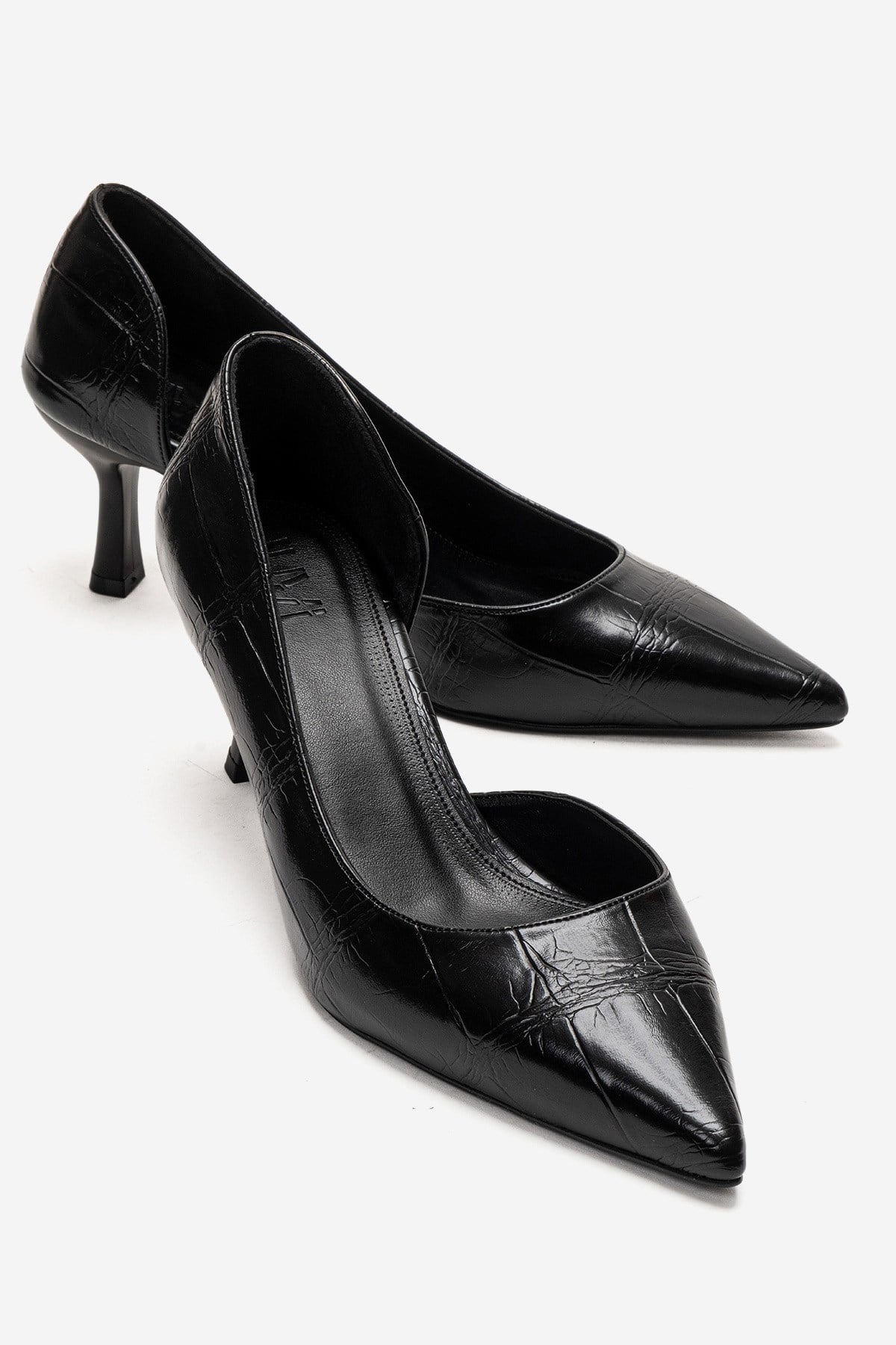 Arel - Genuine Leather Black Stiletto Heel (Women)