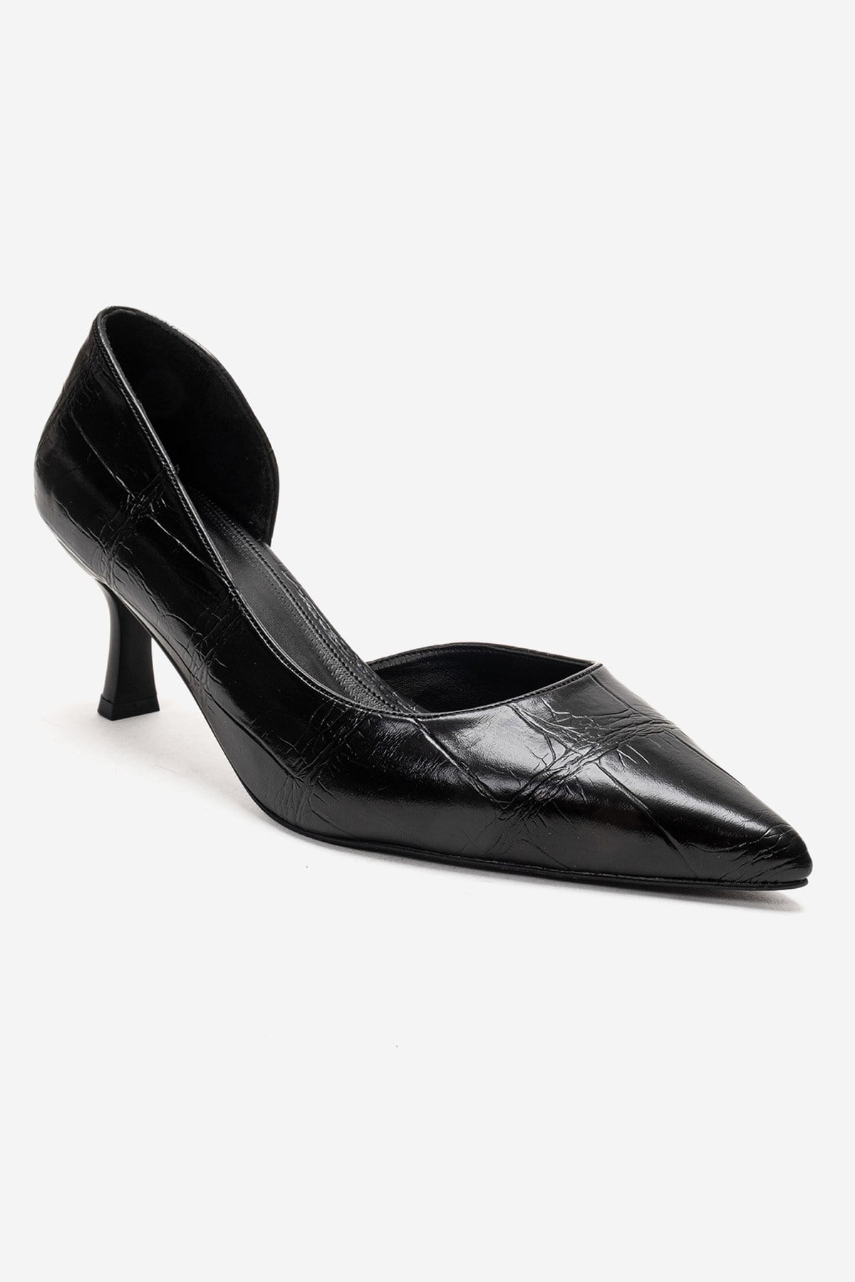 Arel - Genuine Leather Black Stiletto Heel (Women)