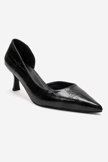 Arel - Genuine Leather Black Stiletto Heel (Women)