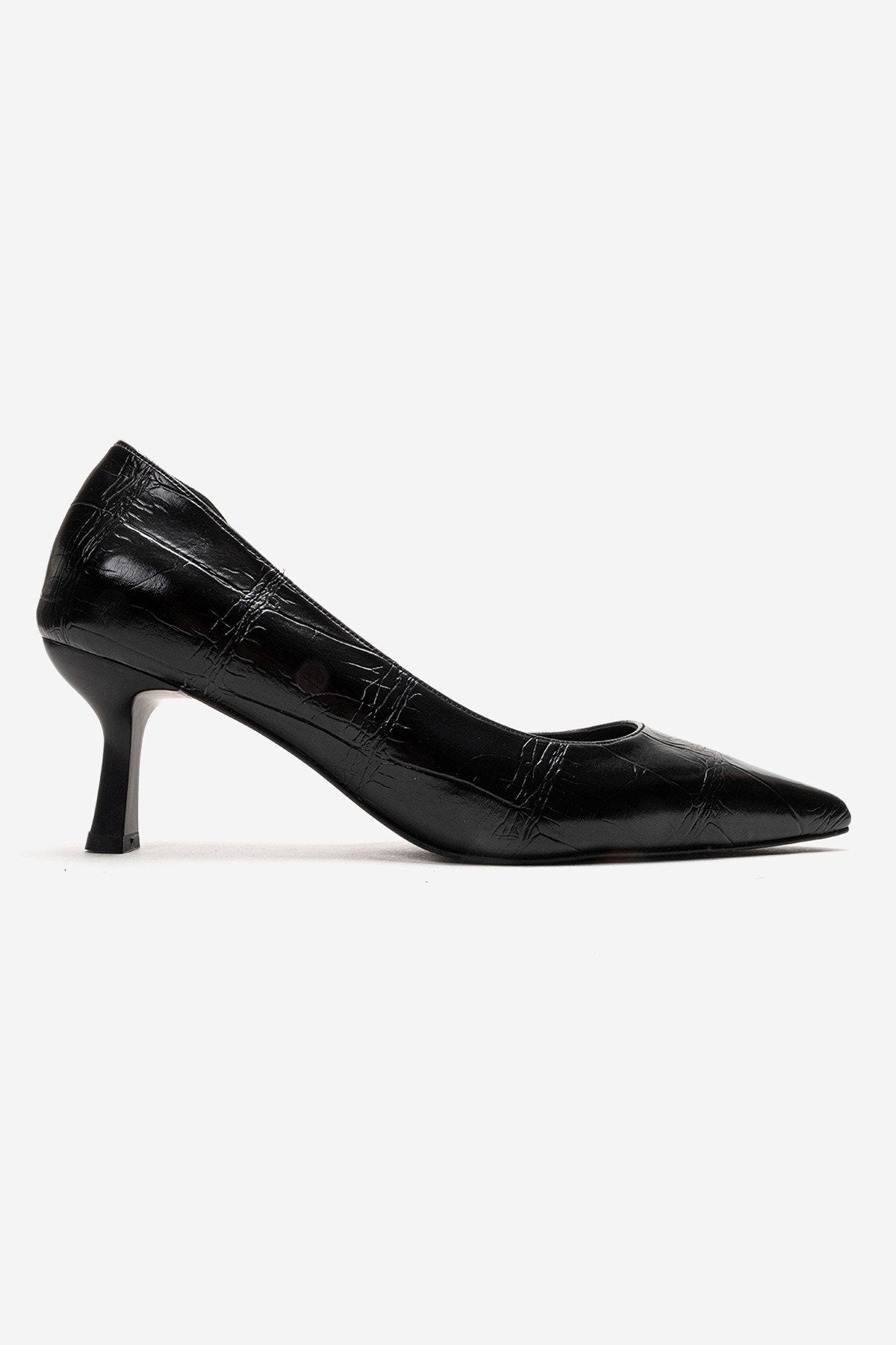 Arel - Genuine Leather Black Stiletto Heel (Women)
