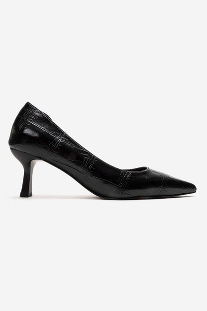 Arel - Genuine Leather Black Stiletto Heel (Women)