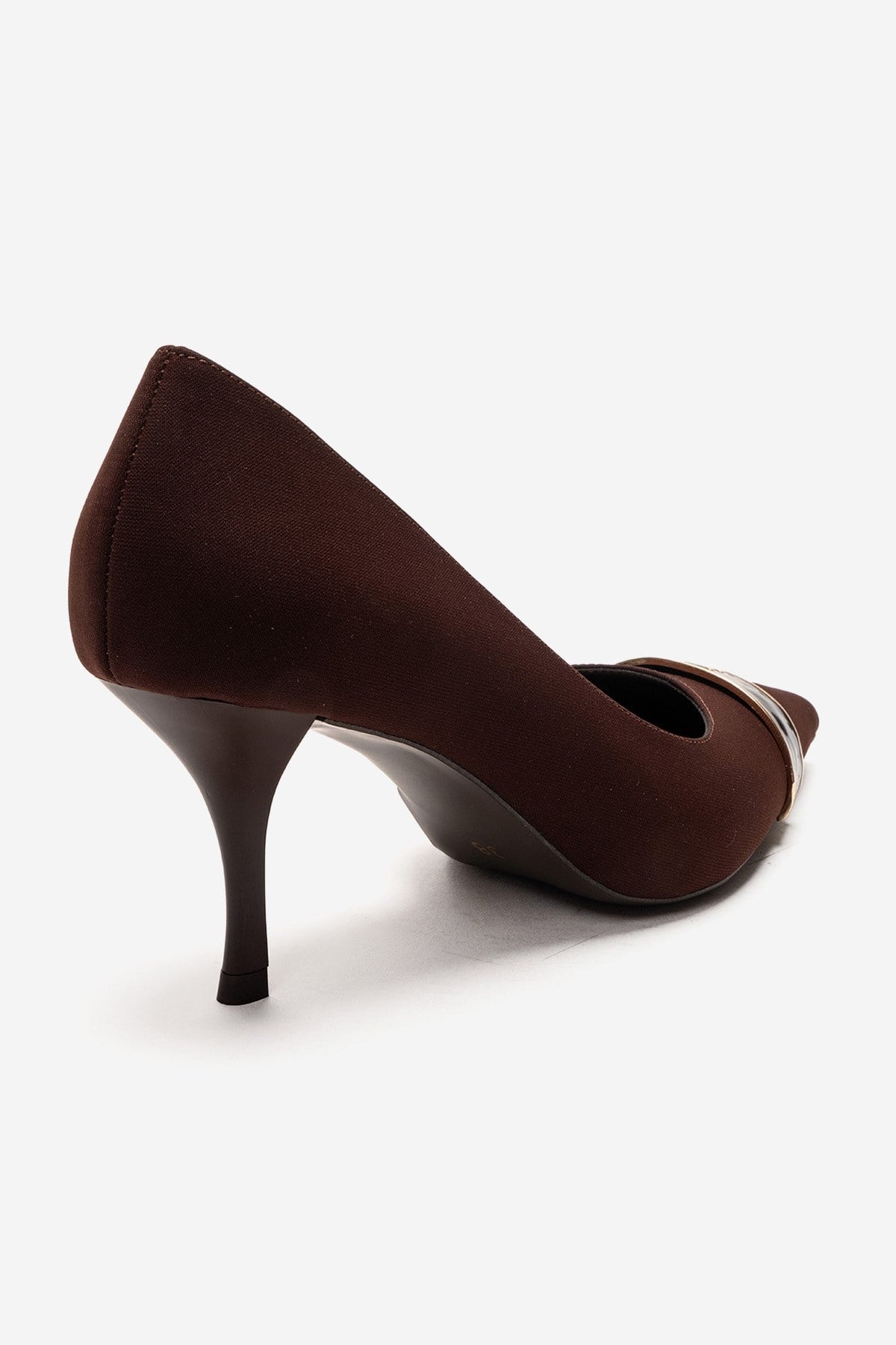 Kendra - Genuine Leather Brown Stiletto Heel (Women)