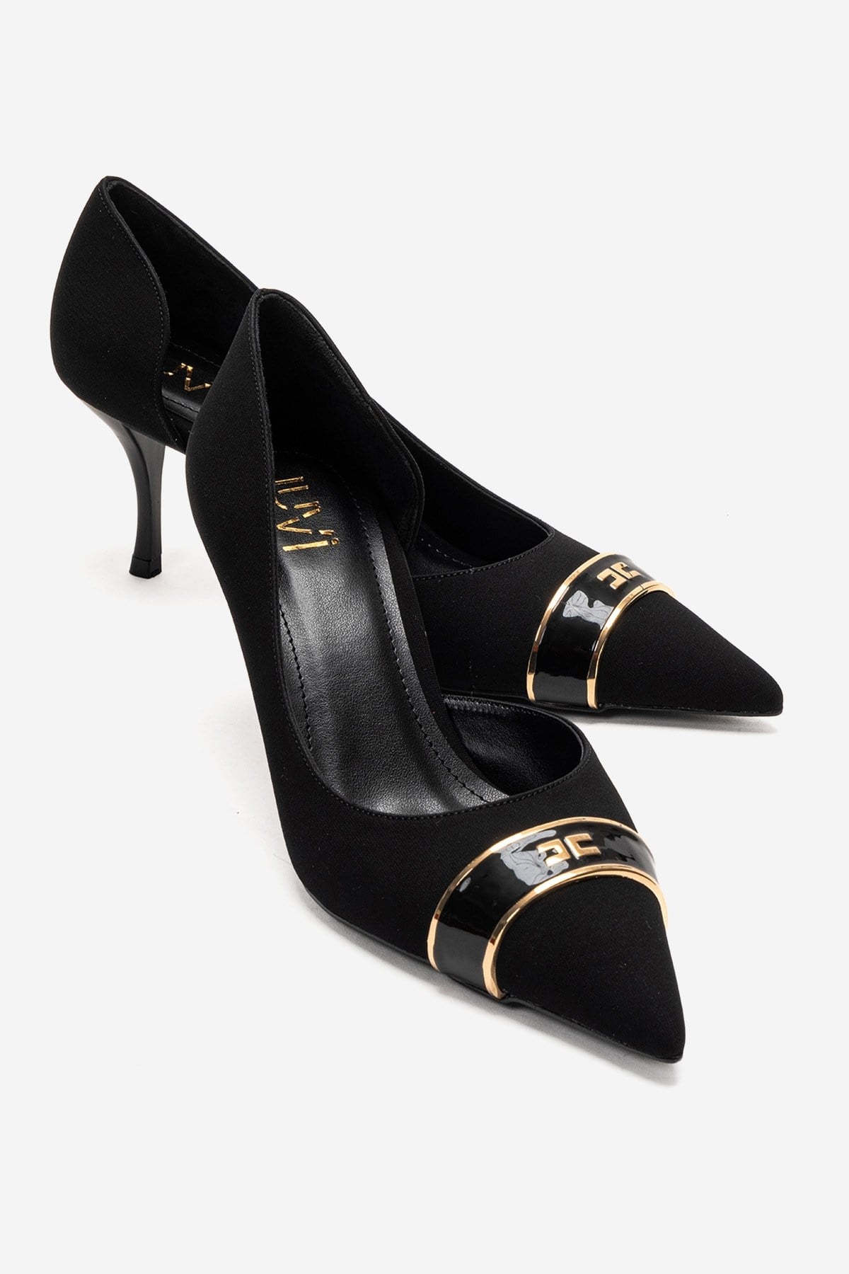 Kendra - Genuine Leather Black Stiletto Heel (Women)