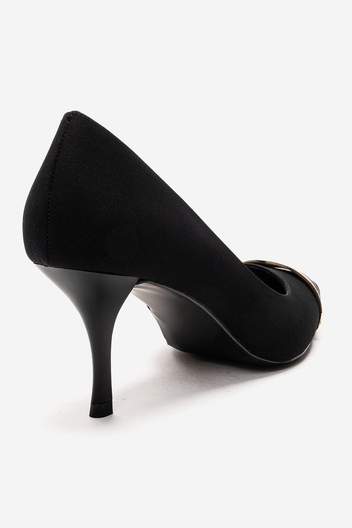 Kendra - Genuine Leather Black Stiletto Heel (Women)